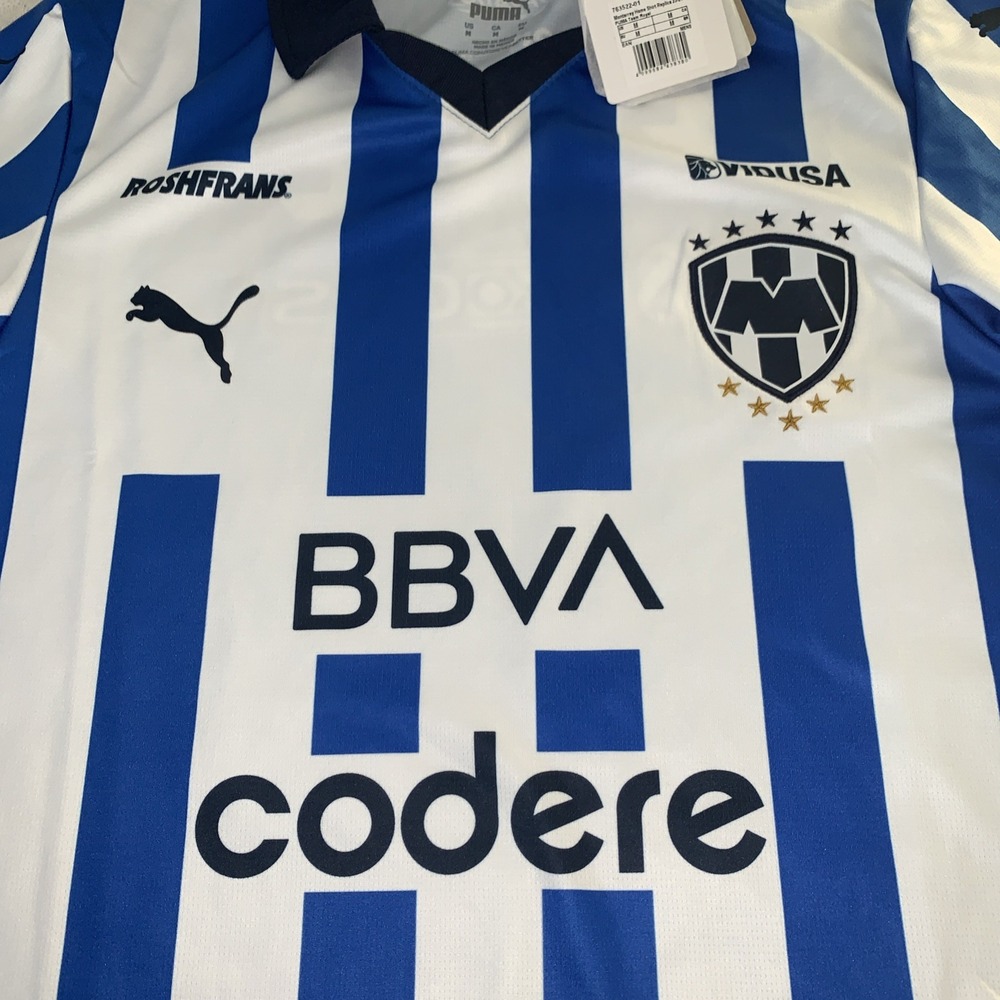 NWT Puma Monterrey 2023/2024 Blue Home Soccer Jersey Men's Medium - Picture 3 of 6